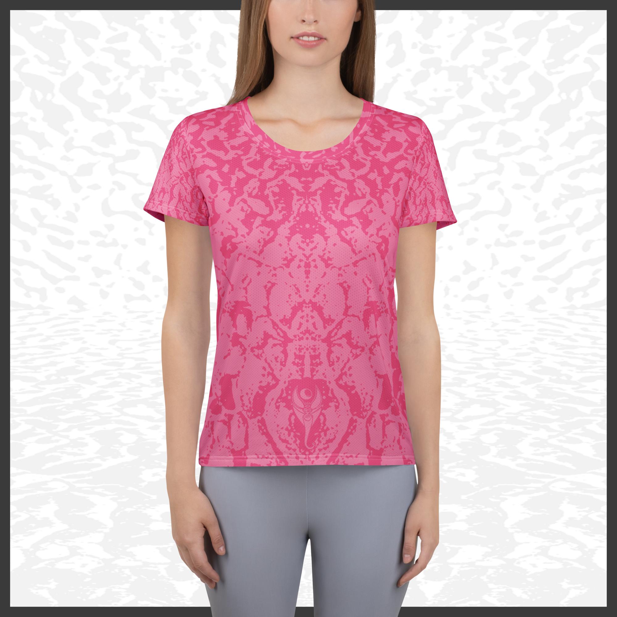 Women Athletic T-shirt – Deep Pink | Sandprint Collection