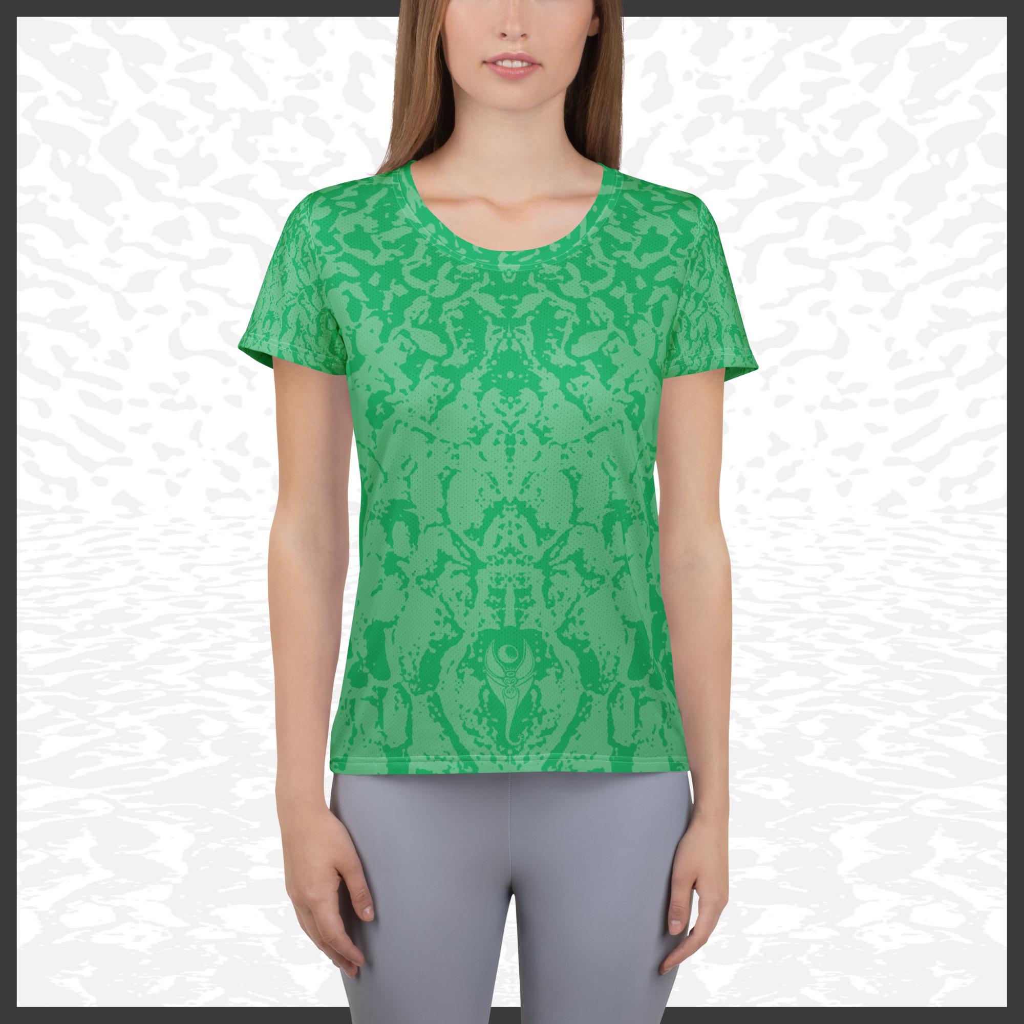Women Athletic T-shirt – Deep Green | Sandprint Collection