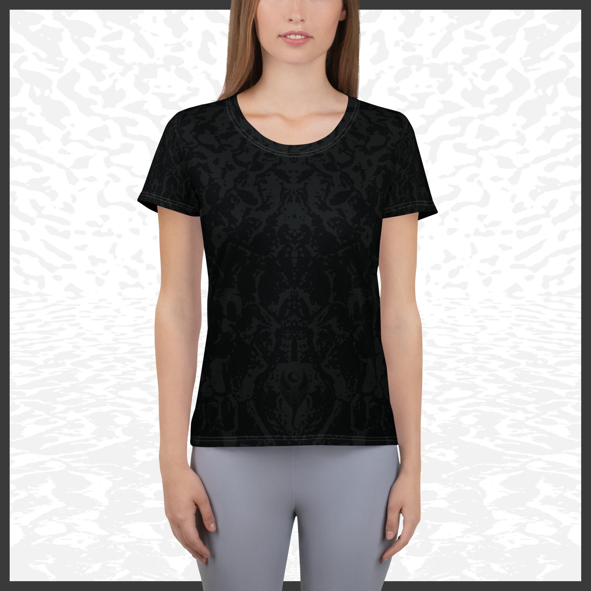 Women Athletic T-shirt – Deep Black | Sandprint Collection