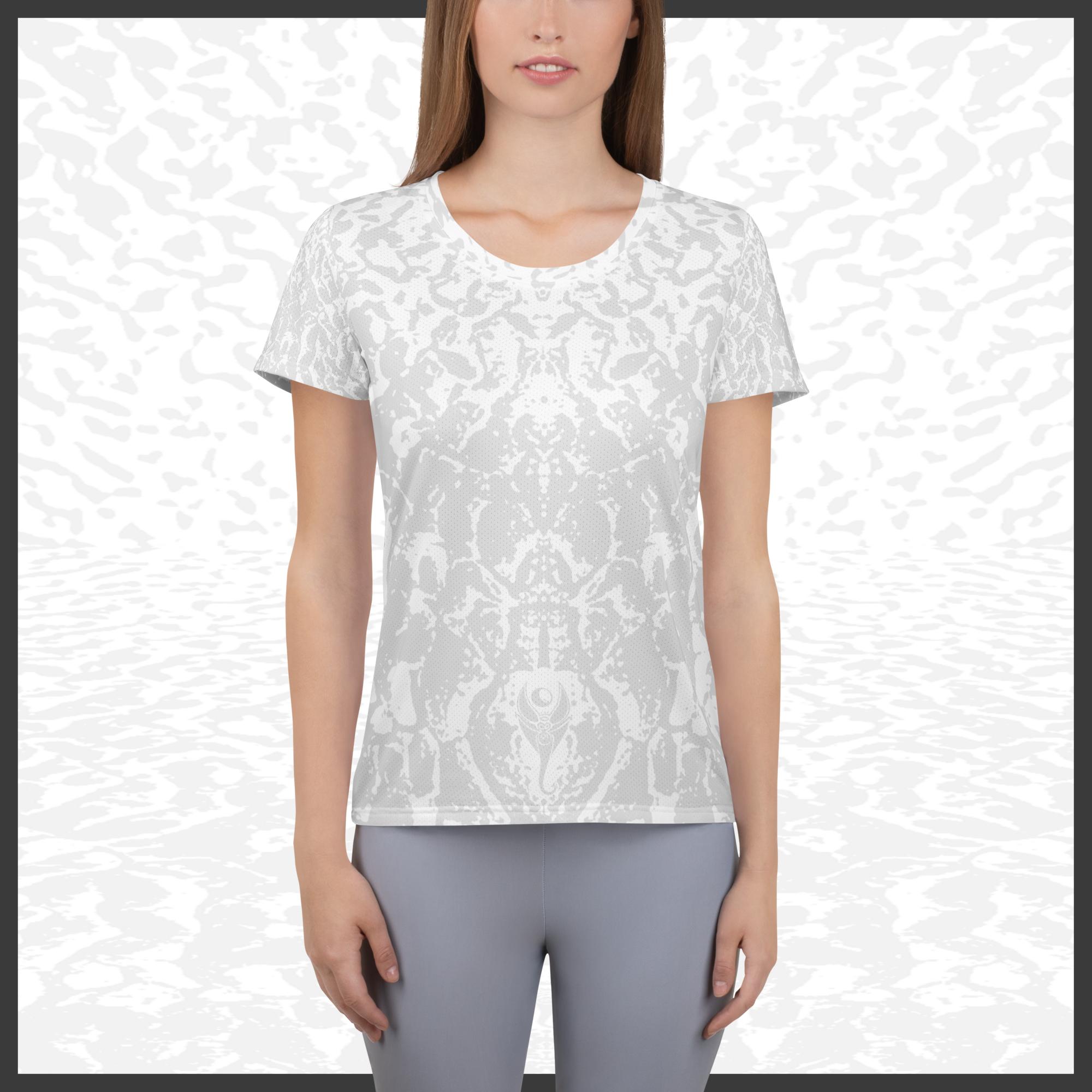 Women Athletic T-shirt – Deep White | Sandprint Collection