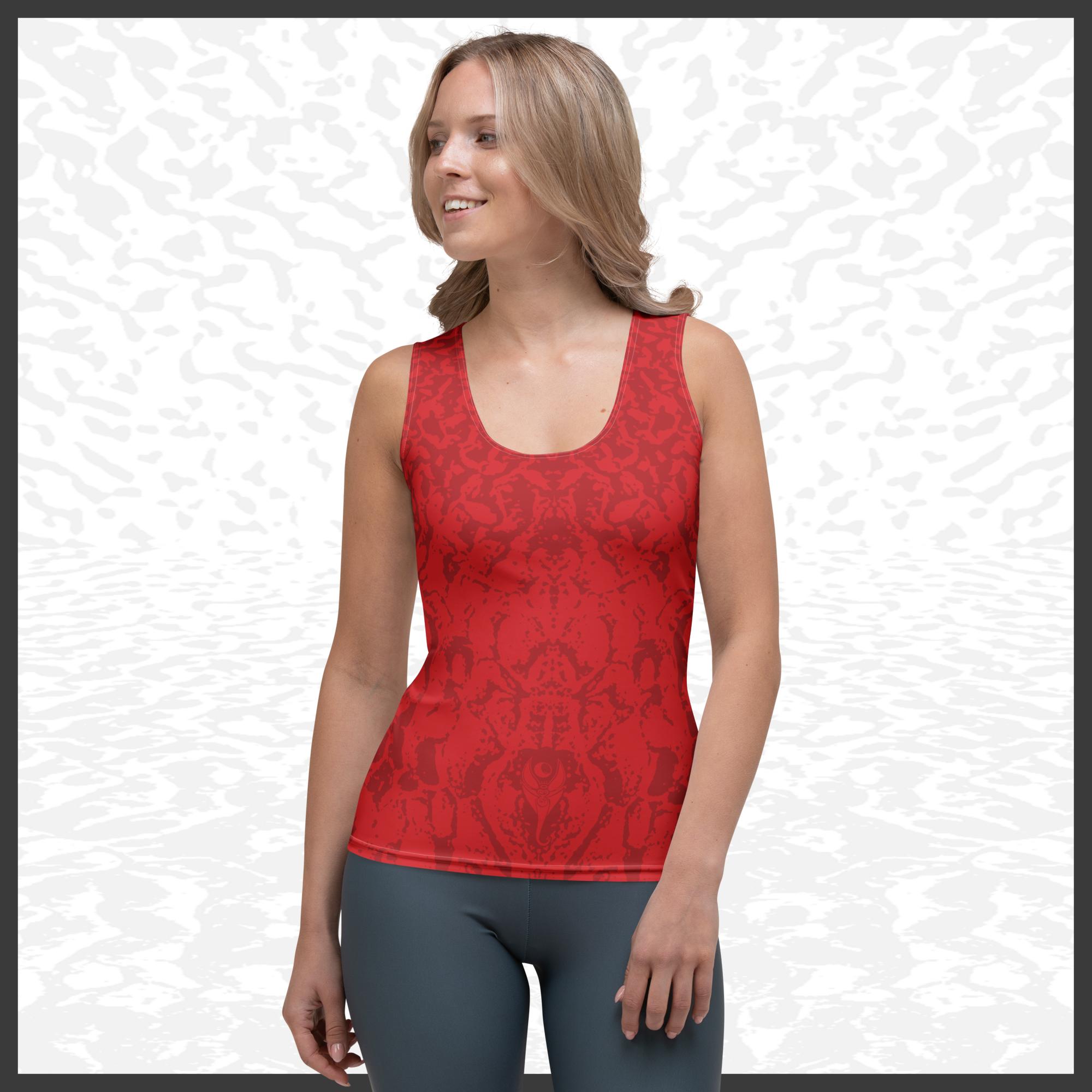 Women Tank Top – Deep Red | Sandprint Collection