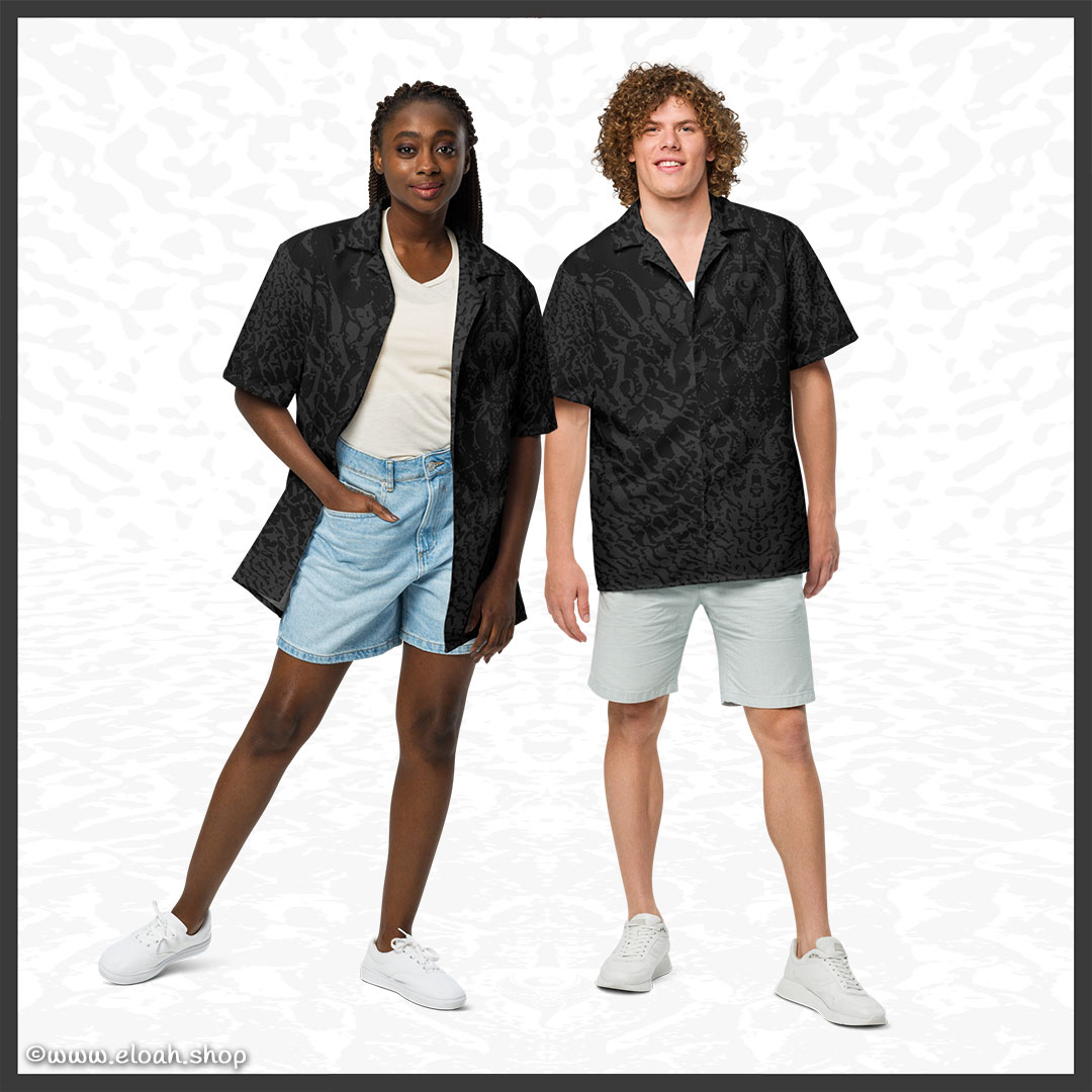 Unisex button shirt – Deep Black | Sandprint Collection