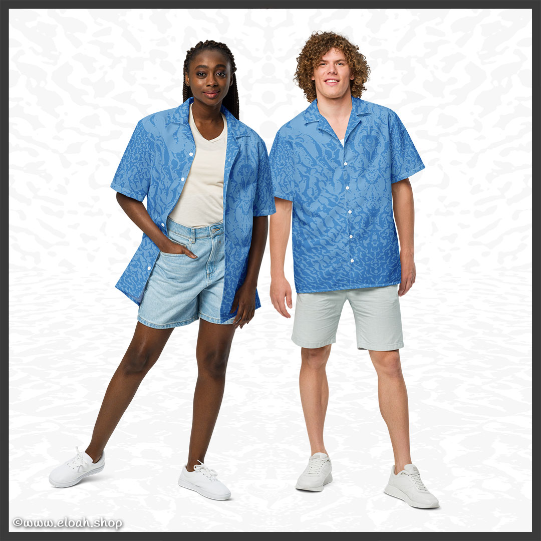 Unisex button shirt – Deep Blue | Sandprint Collection