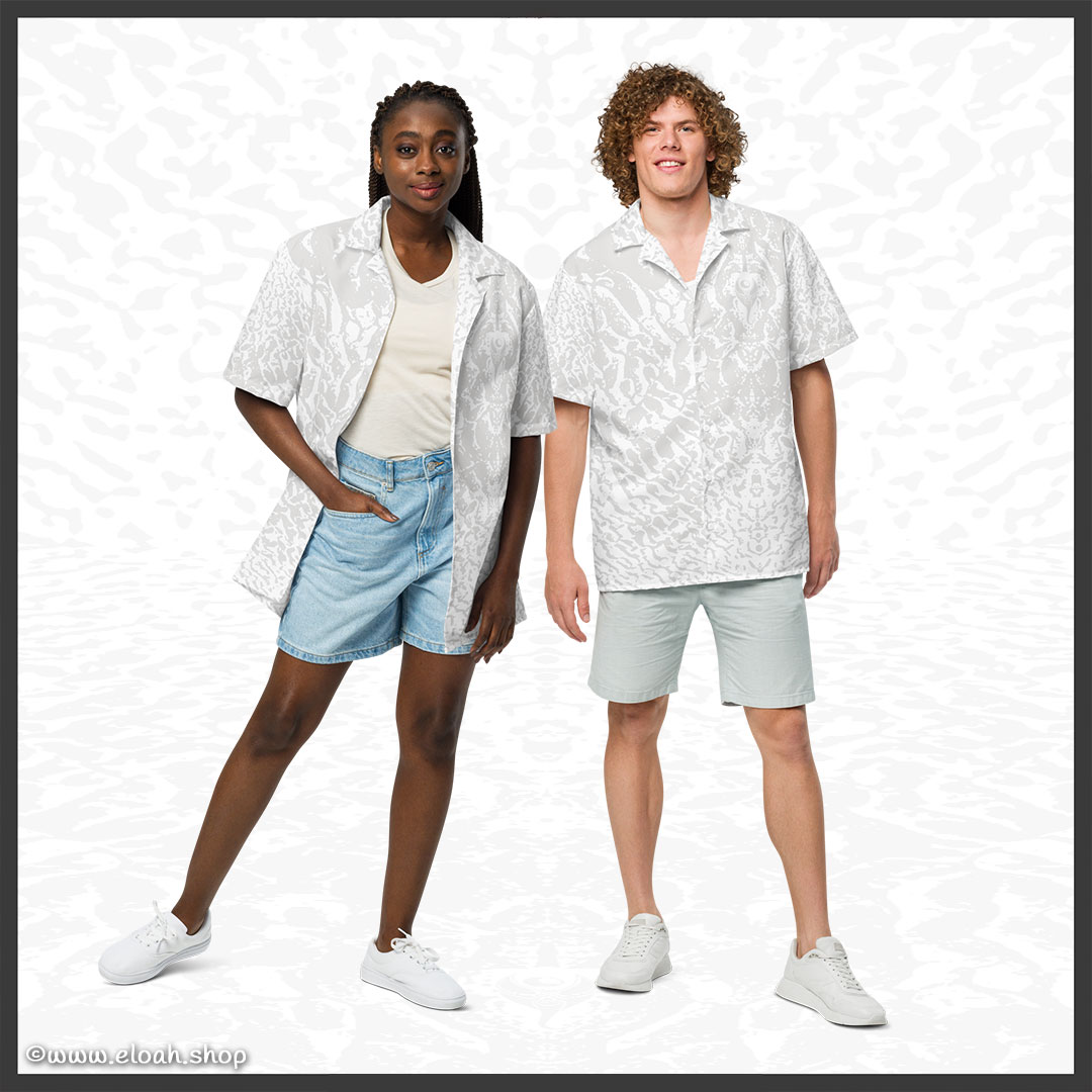 Unisex button shirt – Deep White | Sandprint Collection