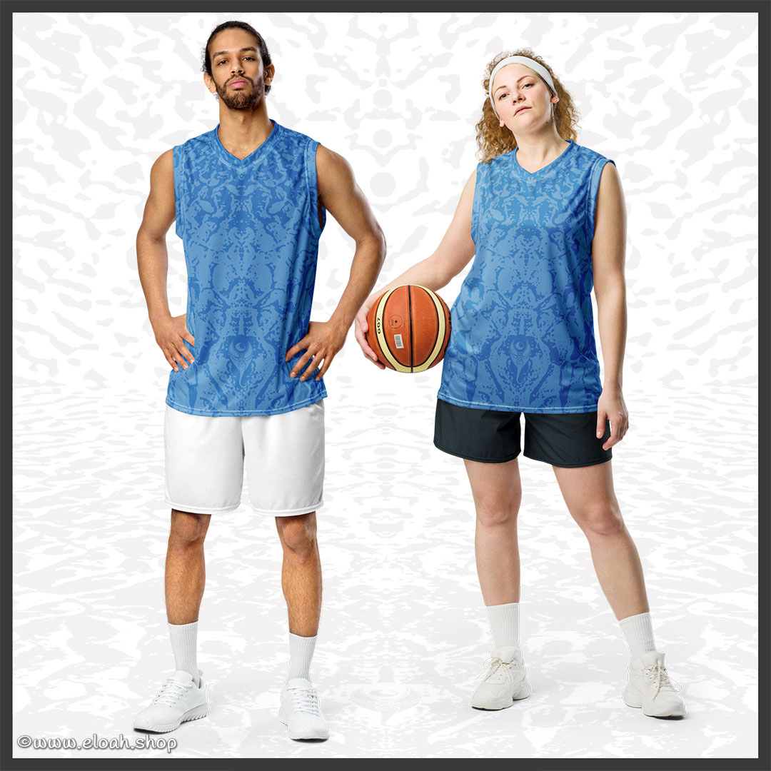 Recycled unisex basketball jersey – Deep Blue | Sandprint Collection