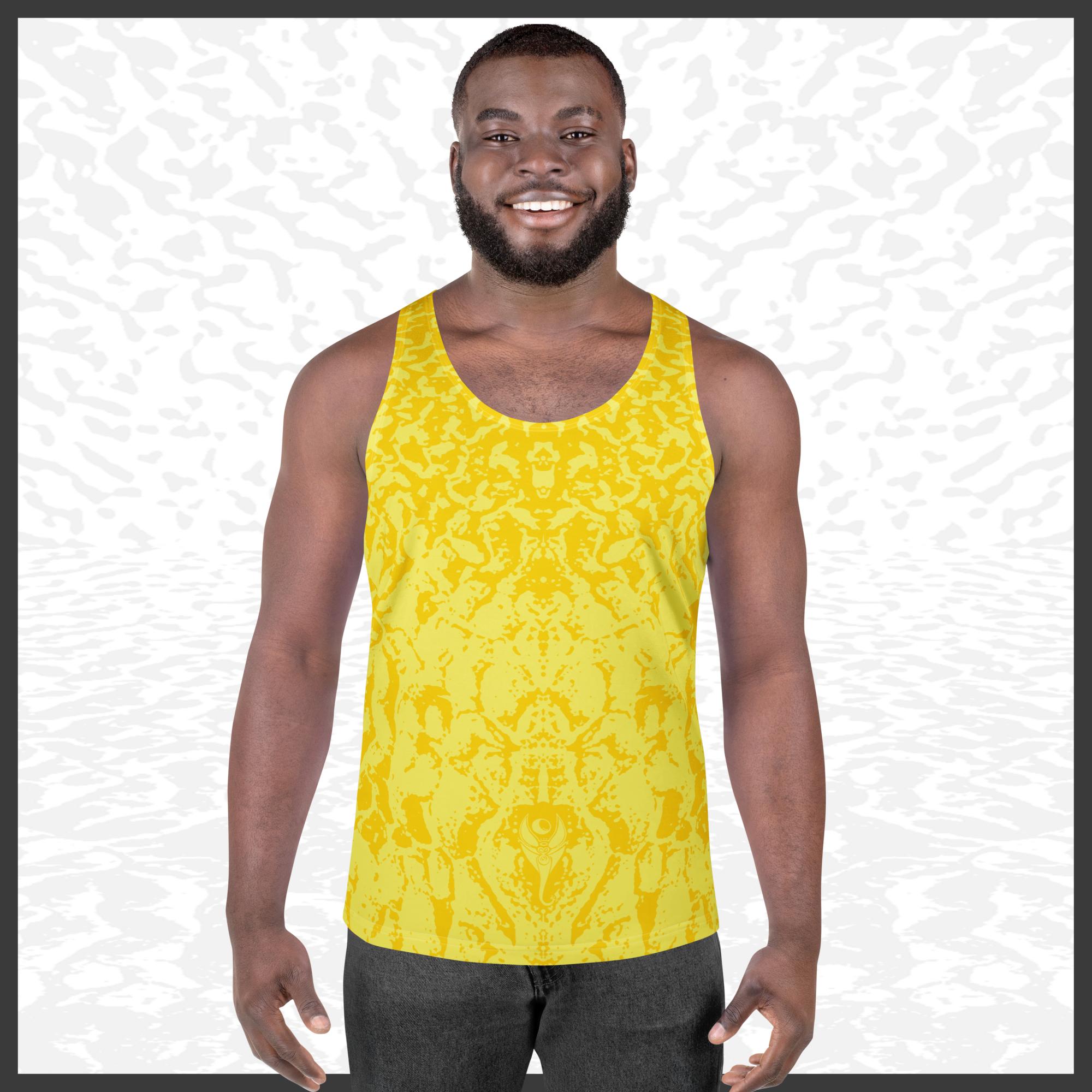 Men Tank Top – Deep Yellow | Sandprint Collection