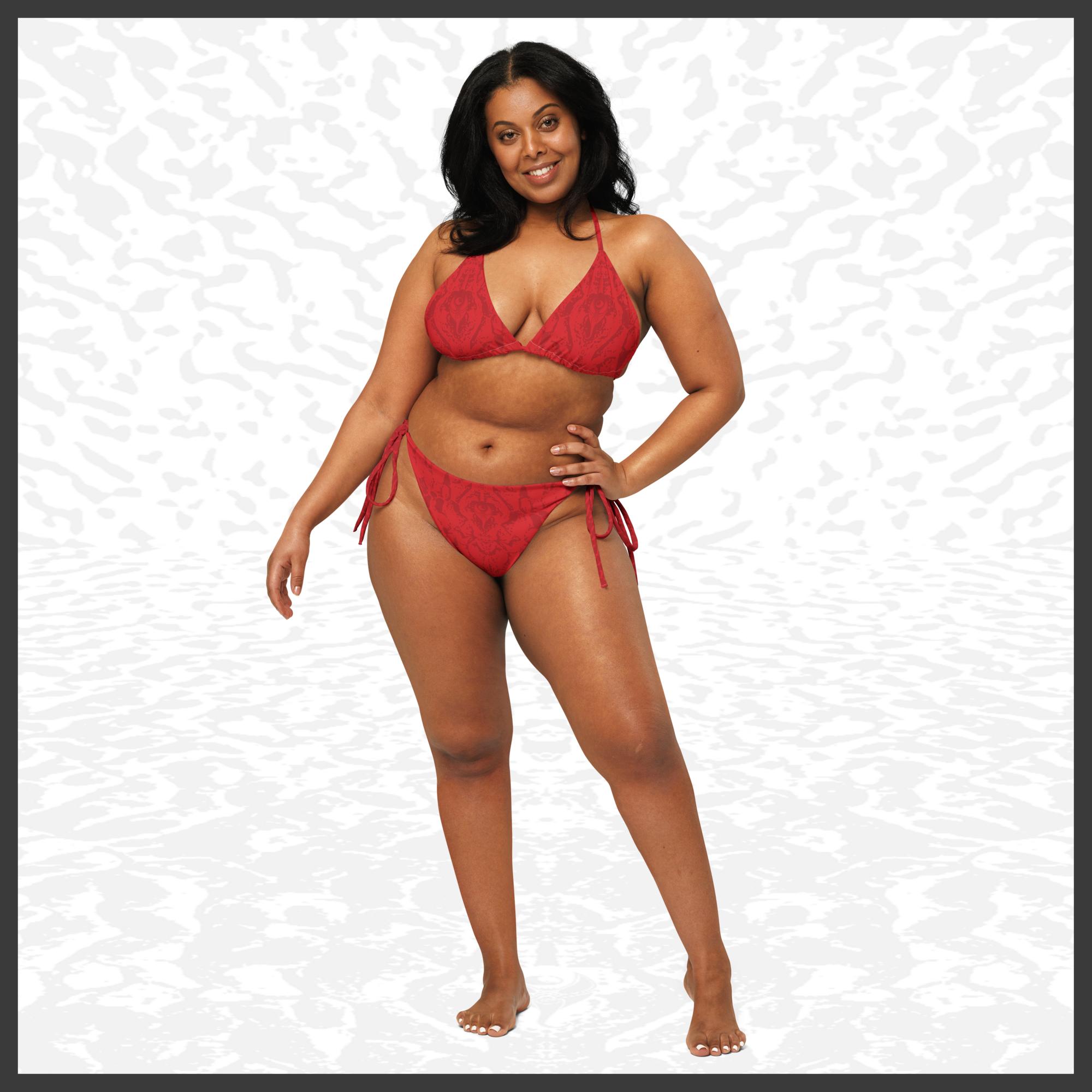 Recycled String Bikini – Deep Red | Sandprint Collection