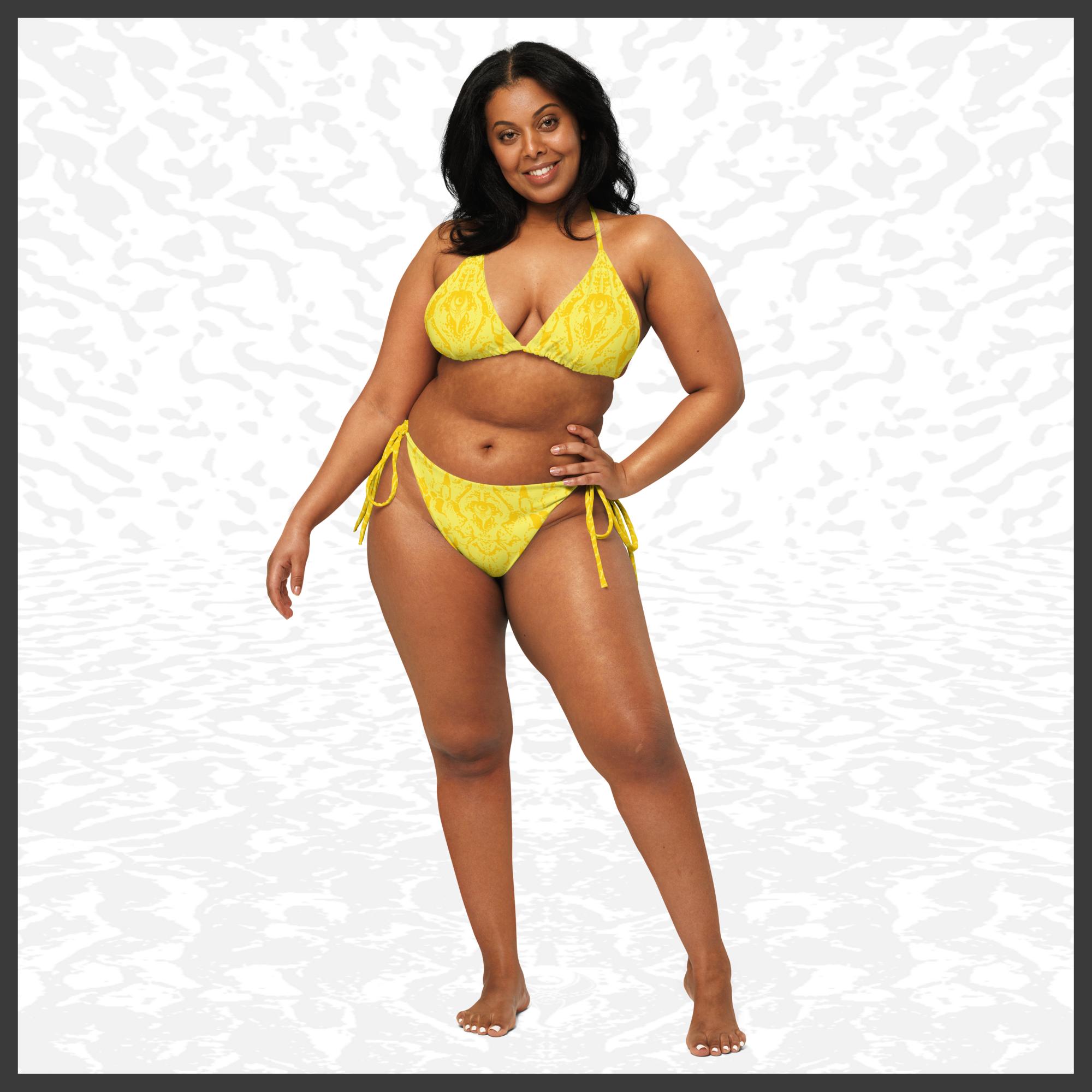 Recycled String Bikini – Deep Yellow | Sandprint Collection