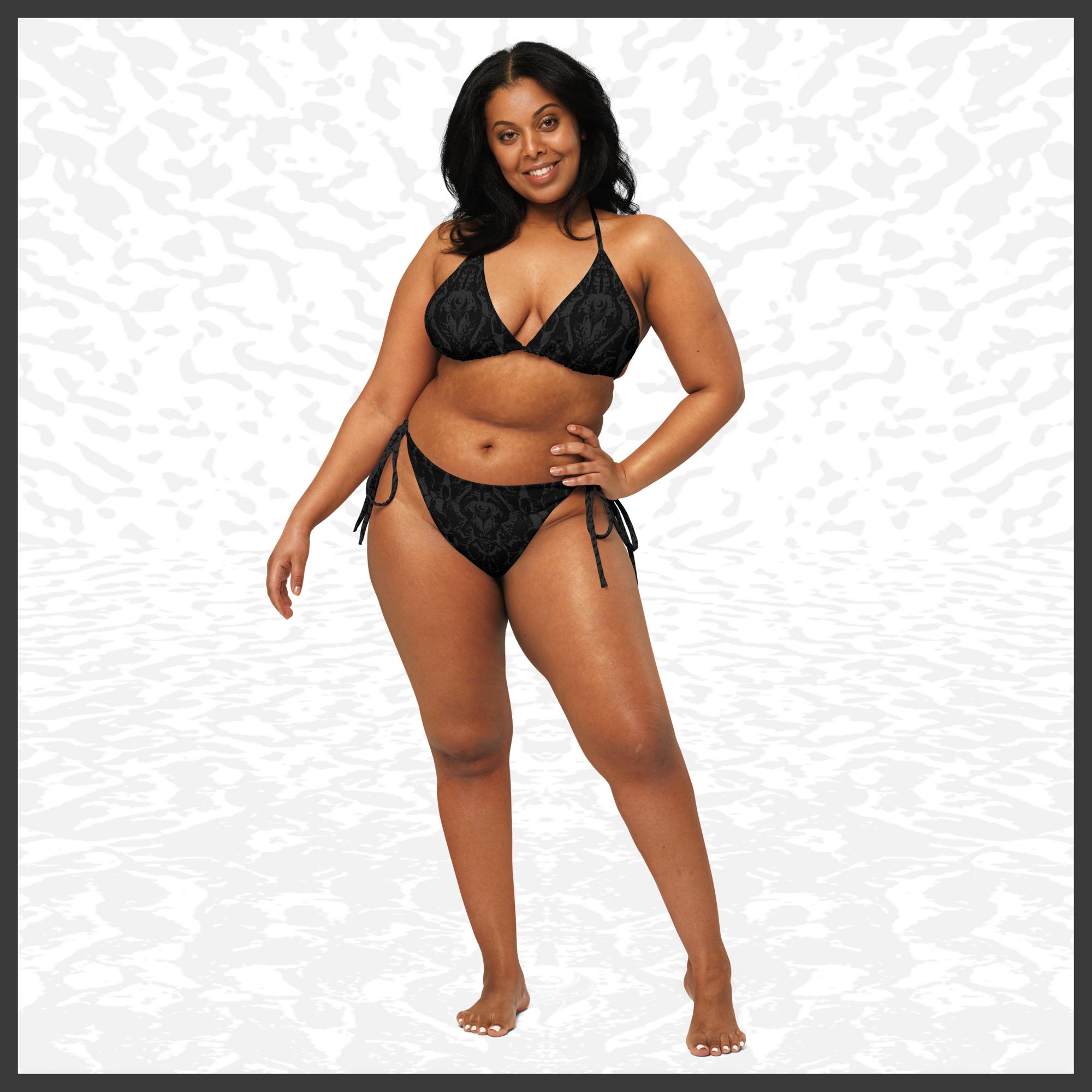 Recycled String Bikini – Deep Black | Sandprint Collection