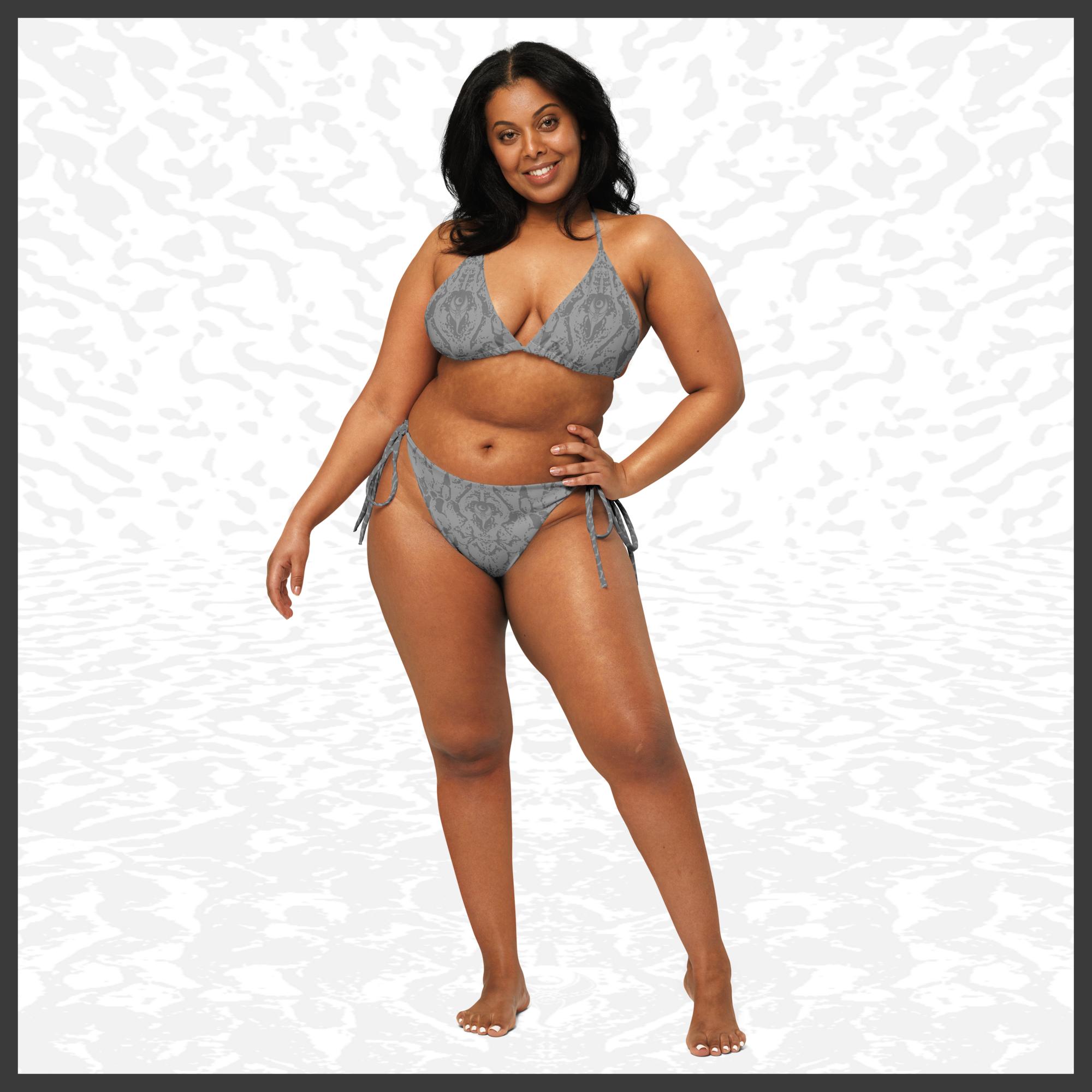 Recycled String Bikini – Deep Grey | Sandprint Collection