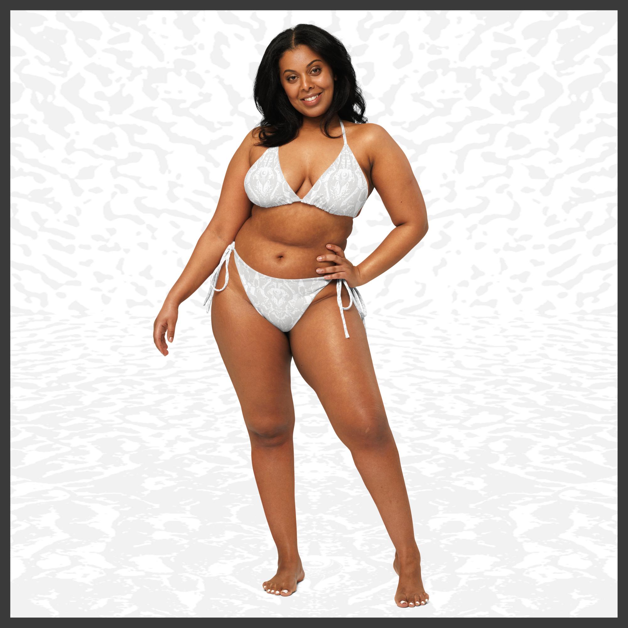 Recycled String Bikini – Deep White | Sandprint Collection