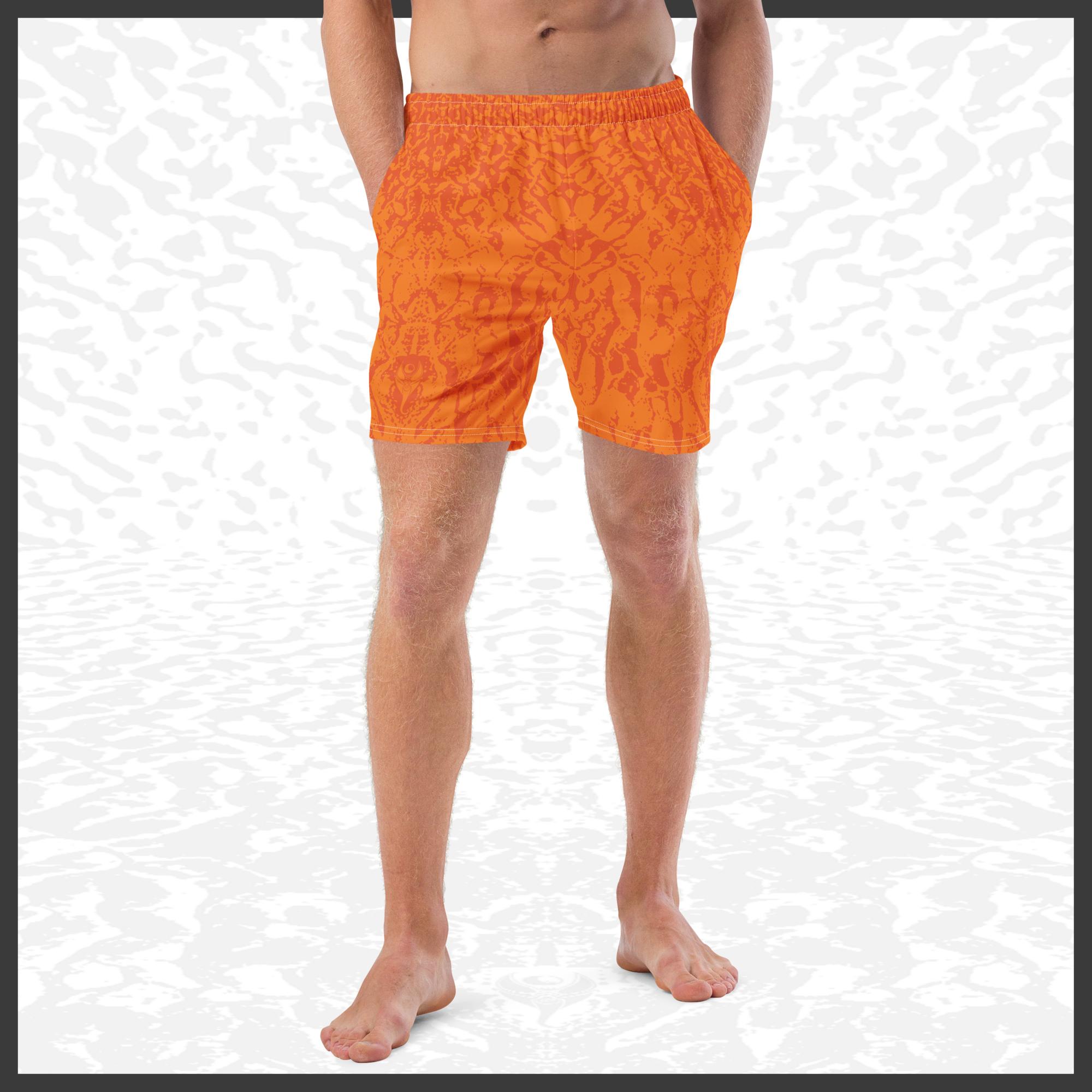 Recycled Swim Trunks – Deep Orange | Sandprint Collection