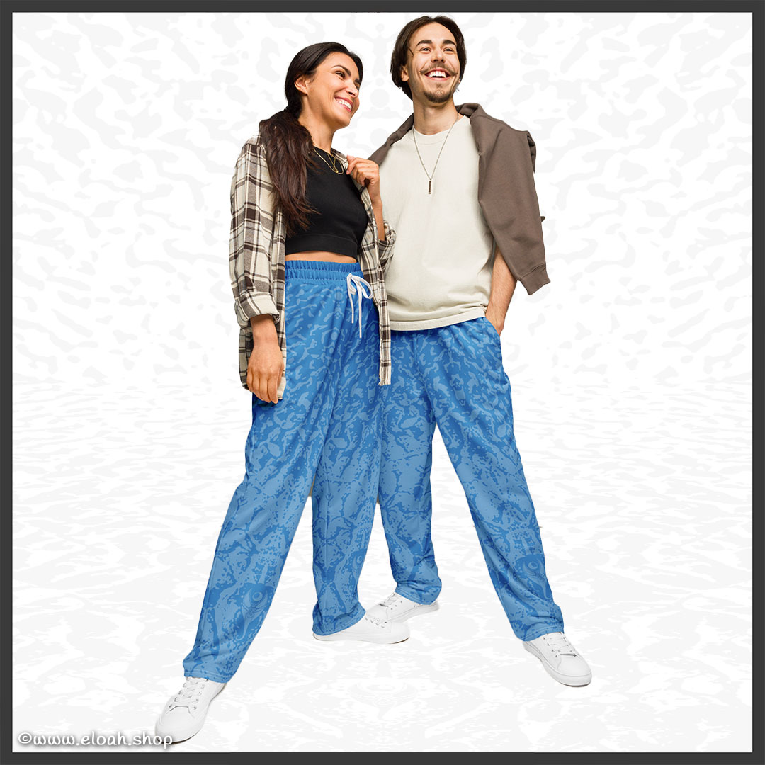 Wide-leg joggers – Deep Blue | Sandprint Collection