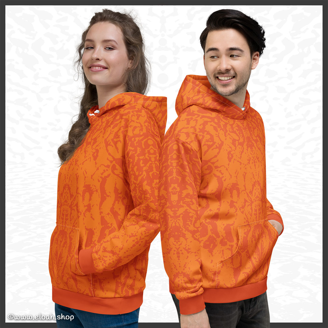 Unisex Hoodie – Deep Orange | Sandprint Collection