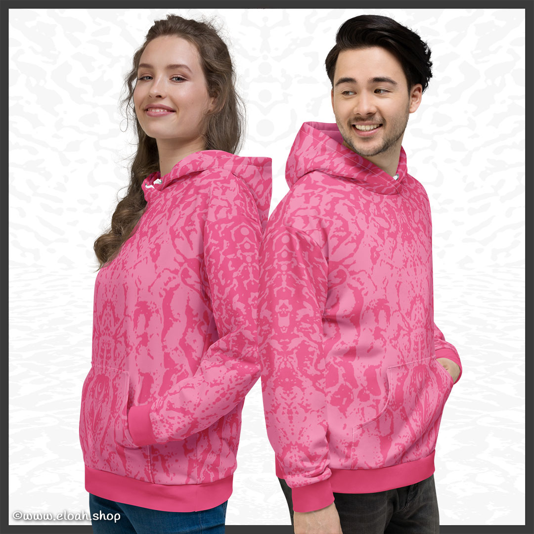 Unisex Hoodie – Deep Pink | Sandprint Collection