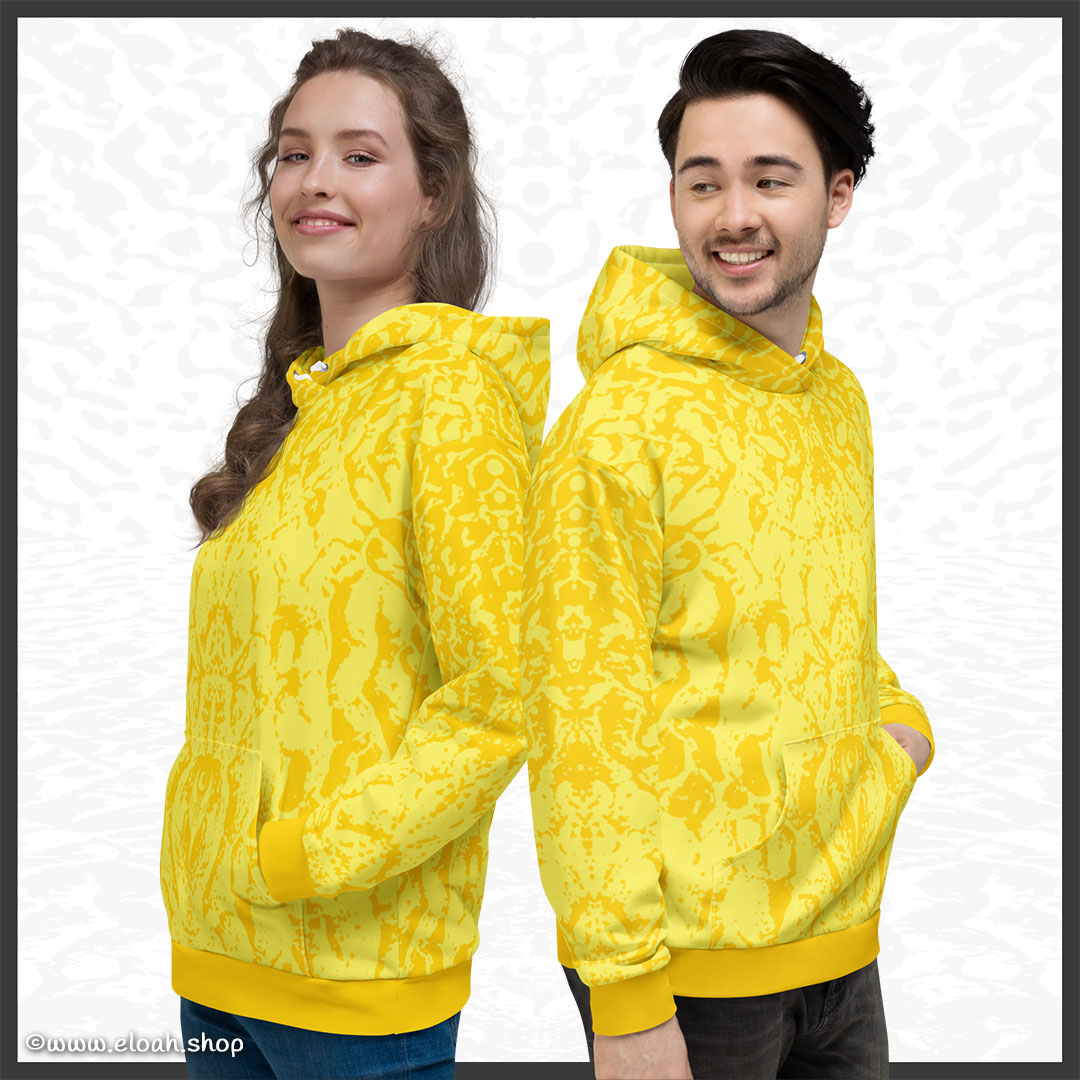 Unisex Hoodie – Deep Yellow | Sandprint Collection