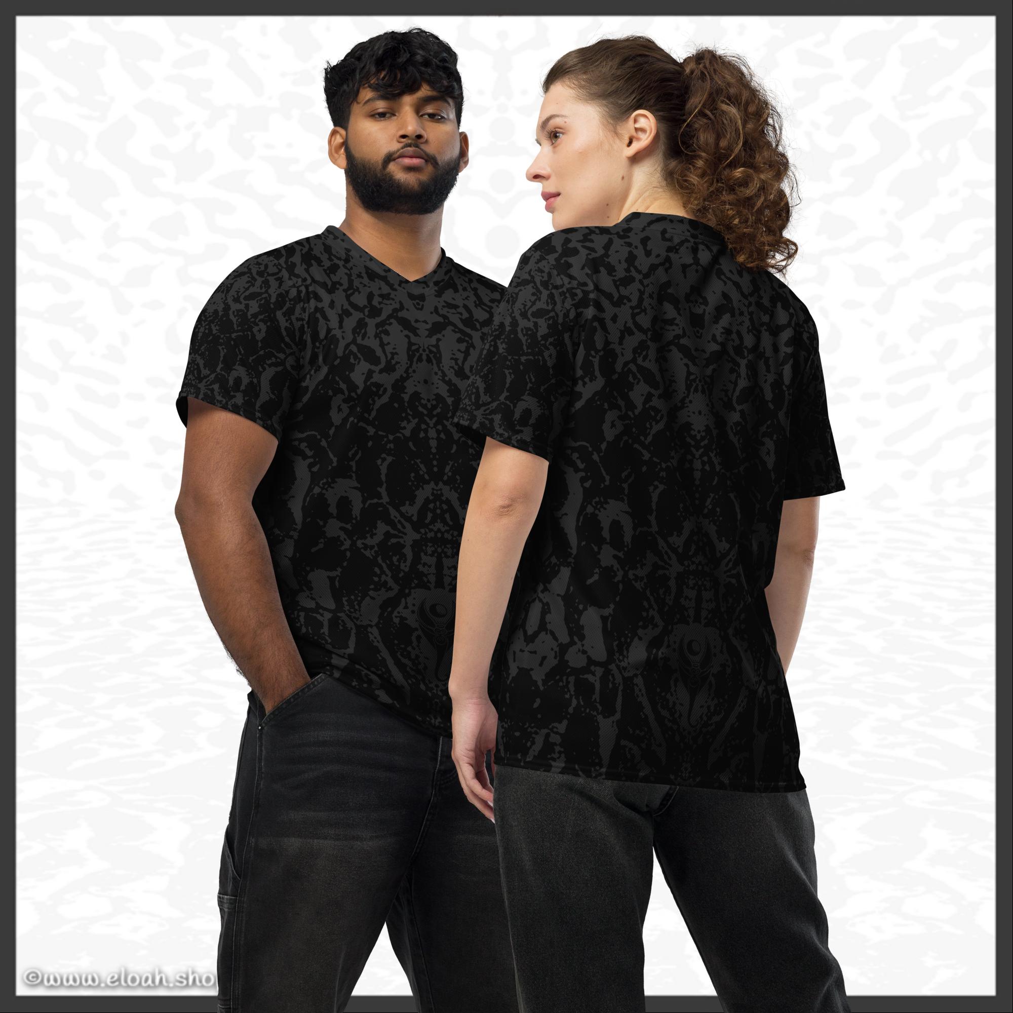 Recycled unisex sports jersey – Deep Black | Sandprint Collection