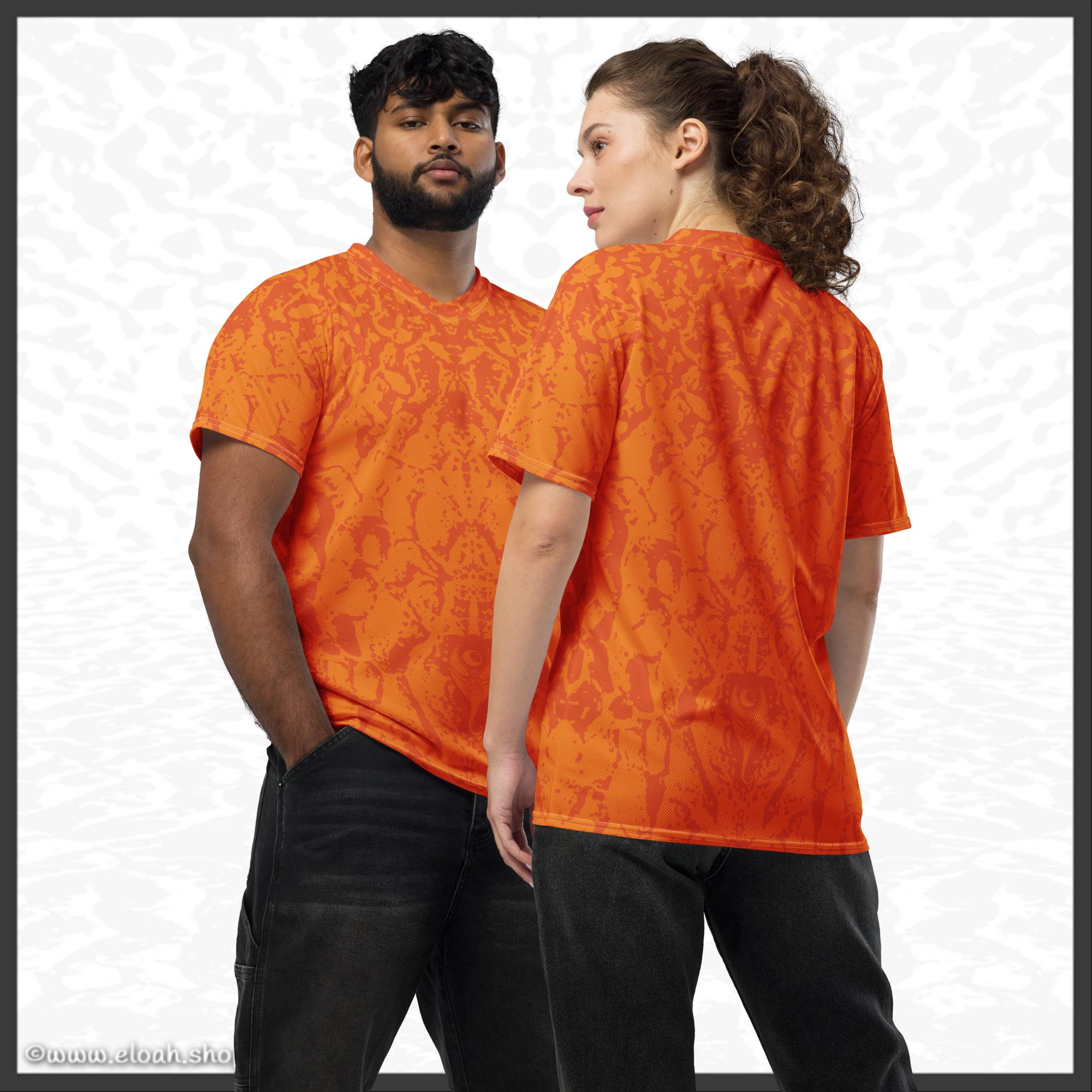 Recycled unisex sports jersey – Deep Orange | Sandprint Collection