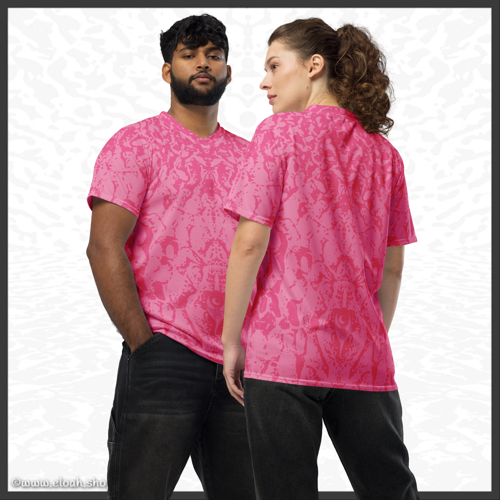 Recycled unisex sports jersey – Deep Pink | Sandprint Collection