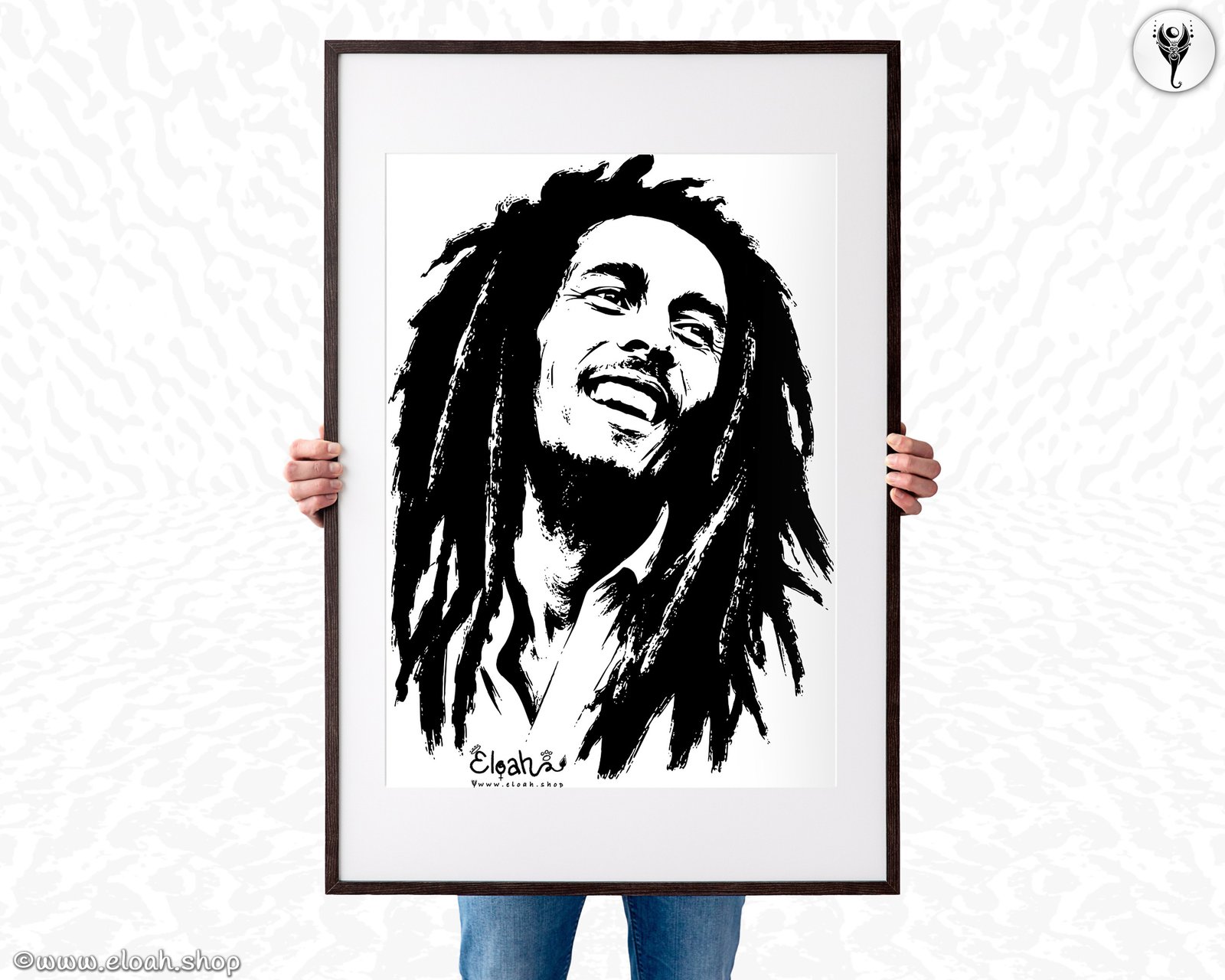 Bob Marley - Printable Wall Art, Minimalist Portrait (Digital Print)